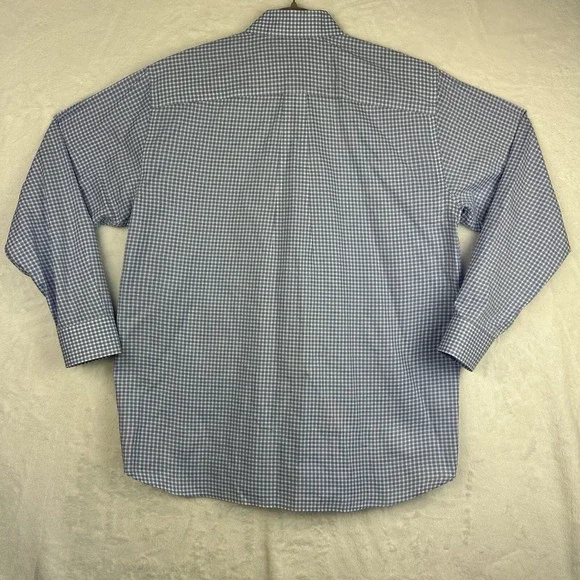 Daniel Cremieux Signature Collection Blue Plaid Long Sleeve Shirt Men Med - Picture 11 of 14